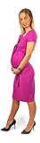 sofsy Soft-Touch Rayon Blend Tie Front Nursing & Maternity Fashion Dress (4, ピンク)