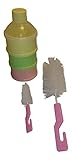 SmartLane Baby Formula Dispenser milk Powder container with Bottle brush and Nipple brush by SmartLa