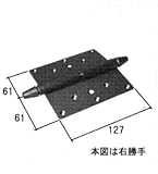 三協アルミ部品 玄関ドア：丁番(たてかまち) 芯棒寸法＝40mm [WD1562-03] [UC]シャンパングレイ×勝手：左勝手