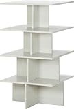 Gキューブボックス ディスプレイ什器 4段ホワイトウォッシュ柄 10935