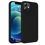 Mnunjiajia 対応 iPhone 12 用の ケース iPhone 12 Pro 用の ケース シリコン 耐衝撃 薄型 スリム ソフトカバー 薄型 軽量 一体型 レンズの全面保護 擦り傷防 ワイヤレス充電 対応アイフォン 12/12 Pro 用カバー 黒 MJJ-1053-IP12P-01