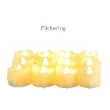 キャンドル選択肢のセット12 Dripping効果電池式ちらつきLEDフレイムレスキャンドルqq1524stf-12 QQ1524STF-12WY