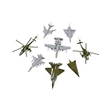 rockible 8個の航空機モデルセット1/144スケール飛行機コレクションデコレーション, style B