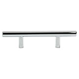 Rokハードウェア3 "穴センタークロムキッチンキャビネット引き出しドアユーロスタイルスチールTバープルハンドルプル6 "長