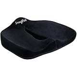 SnugPad プレミアムメモリーフォームシートクッション オフィスチェア 車 トラック キッチン 車いす用 滑り止め底付き