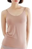 [バンビウォーター] ブラトップ カップ付き キャミソール 【特許取得】 レディース インナー ブラキャミ 補正下着 盛れる (L,ピンクベージュ)