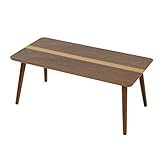 折れ脚 ローテーブル 90cm 象嵌(W90, BR 中央NA)