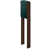 YKK ap　フィッテ　（上入れ前だし）　DPB-1　『ポスト＋柱セット』 ポスト：ブリティッシュグリーン／柱：ミディアムブラウン