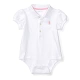 ポロ ラルフローレン ポニー付・パフスリーブ・ボディスーツ[ホワイト](女の子3～9か月用） [並行輸入品]