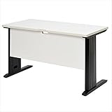 R・Fヤマカワ スチール脚デスク 天板カラー：ホワイト W1200×D600×H700mm RFSLD-1260WH-L ホワイト×ブラック