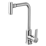 キッチン洗面器の温水と冷水の蛇口ステンレス鋼の鉛フリー図面は、水タンクの蛇口を回転させることができます