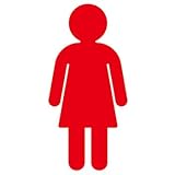シロクマ 表札 トイレマーク 女 赤 NAC-351-2