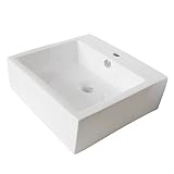 Kingston Brass EV4319 Fauceture Sierra Vitreous China Bathroom Vessel, White [並行輸入品]