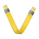 SinLoon 40Gbps USB4 Type C 延長ケーブル 100W 8K PD急速充電 USB C - USB CフラットスリムFPCデータケーブル ノートパソコンと携帯電話に対応 （オス-オス）13.8CM