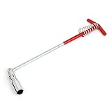 uxcell T-ハンドルのスパークプラグレンチ　38 x 9 x 2.7cm　スイベルヘッド
