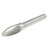 uxcell ロータリーファイル　シングルカット　炎形　タングステンバー　超硬バー　8 x 20 mm