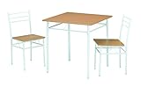 （エーハート）AHEART ダイニング3点セット スチール脚 テーブル TO 8 (ナチュラル)