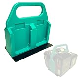 バッテリーホルダー マキタ(Makita) バッテリー対応 落下防止ロック構造 工具収納ボード ((衝撃緩和)18V・4個・工具系ｸﾞﾘｰﾝ)