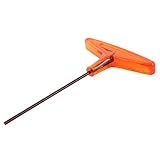 uxcell シャフト　スパナ　レンチ　クリア　オレンジ　150mmの長さ　T字状　3mm直径　六角型