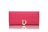 AILAYOU 財布，d字差し押さえ财布に，おしゃれで、レジャーして、，ファッションの手からバッグ (ローズレッド)