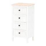 不二貿易 4段チェスト ミーティ ホワイトウォッシュ 53901