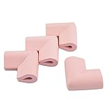 uxcell コーナークッション　コーナーガード　コーナーパッド　コーナーカバー エッジ カバー パッド 宿舎 ホテル 家具 キャビネット　プロテクション　クッション 気泡ゴム製 ピンク 4個入れ