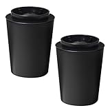 ライクイット (like-it) 製氷皿 透明な丸氷がつくれる 製氷器 (2個組) 約Ф11×高14cm ブラック 日本製 STK-08L 2P 透明氷 丸 7㎝