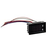 SODIAL(R) DC 100V 10A電圧計電流計　赤のLEDパネル　アンプデュアル　デジタルボルトメーターゲージ