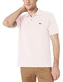 Lacoste ラコステMen's L-1212,半袖 鹿の子 ポロシャツ(並行輸入品) (4-S, ピンク) [並行輸入品]