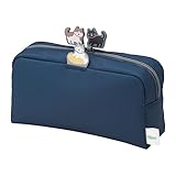 リヒトラブ にゃんシーン ねこ ペンケース ボックスペンポーチ L インディゴブルー A2224-11