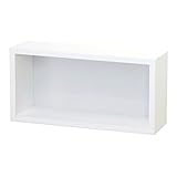 ドウシシャ(DOSHISHA) 賃貸でも安心。ピンで取り付ける壁掛け飾り棚 キューブタイプ(ワイド) 幅40×奥行10×高さ20cm ホワイト KB-40W WH KB-40W WH