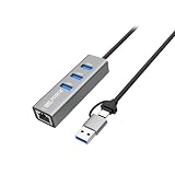 日本の中小企業 MSL FORCE 4in1 USB3.0 ハブ USB-A USB-C ケーブル 60cm 5Gbps データ転送 4ポート 拡張 Type-C uc4011 USB3.0×3＋LAN×1