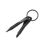 diaosnxアウトドアEDCポータブルスクリュードライバーツールセットwithキーリング(シルバー/ブラック) EDC-Screwdriver3