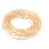 uxcell ソリッドラバーコードチューブ ゴムチューブ 全長5m 直径2mm ライトイエロー DIYクラフトビーズ ネックレス ブレスレット用