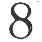 6インチ素朴な数: 8フラットブラック家番号