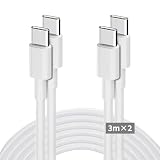【2024最新型】タイプc ケーブル 3M 2本セット 3M x 2 USB Type C ケーブル 100W 5A PD QC 4.0対応 急速充電 高速データ転送 USB Cケーブル タイプC 充電ケーブル iPhone15シリーズ充電ケーブル