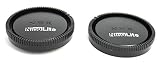 NinoLIte カメラ用キャップ 2個セット ソニー Eマウント レンズ 用 リアキャップ と ボディ用 キャップ