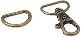 Atkinson Design ATK510 Antique Brass Swivel Clip & D Ring [並行輸入品]