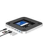 Qwiizlab USB C ハブ、デュアルドライブエンクロージャ付き、Mac Studio Mac Mini M2/M1/Intel 用ドッキングステーション、Type-C 10Gbps、カードリーダー 104MB/s、M.2 SATA および NVMe SSD & 2.5 インチ SATA SSD に適合