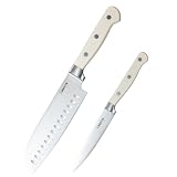 CAROTE カローテ 三徳包丁 165mm ペティナイフ 135mm 2点 セット ステンレス 鋼 食洗機対応 切れ味が良い ナイフ 刃渡り 多機能 万能包丁 左利き 両刃 肉切り 野菜切り 魚切り パン切り包丁 家庭用 プレゼント（2点セット）