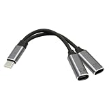 Xiwai USB-C タイプC オス - デュアルメス オーディオ アダプター DAC AUX 音楽 16 ビット 48kHz & 100W PD 電源充電ケーブル ノートパソコン タブレット 電話 その他 タイプ C デバイス用