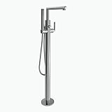 Moen S93005 Arris Floor Mounted One-Handle Tub Filler with Hand Shower and Tub Risers, Chrome [並行輸入品