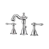 Ultra Faucets UF55213 Traditional Collection Two-Handle Widespread Bathroom Sink Faucet, Brushed Nic