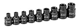 Grey Pneumatic 1319ET 0.5 in. Drive 9 Piece External Star Impact Socket Set