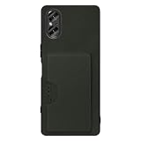 LOOF SKIN SLIM-SLOT Xperia 5 V 用エクスペリア ケース カバー カード収納 背面 レザー スマホケース ストラップホール カードポケット シンプル 耐衝撃 薄型 軽量 leather [エバーグリーン]