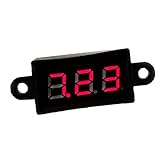 Sharplace 全3色　DC 3.5-30V　ミニ　デジタル　電圧計　LEDディスプレイ　ボルトメーター　防水　 - 赤