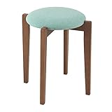 ドウシシャ(Doshisha) ブラウン×ライトブルー 幅40.5×奥行40.5×高さ46.5cm スツール 天然木 GRS-LBL