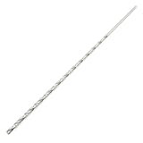 SODIAL(R)HSSストレートシャンク4ミリメートルツイストヘッド300ミリメートルロングドリルビットシルバートーン