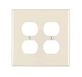 Leviton 2-gangデュプレックスデバイスコンセントウォールプレート 010-0PJ82-00T 1