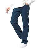 [Hanes] [へインズ] ジーンズ メンズ ストレッチ デニム ストレート ズボン ボトム 5ポケット ブルー ウエスト79cm